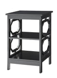 Convenience Concepts Omega End Table with Shelves, Black