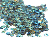 The Design Cart Blue 1 Hole Oval Plastic Sequins 1, 500 Grams, 6x8 cm Sequins for Embroidery Work, Jewellery Making, Designing,