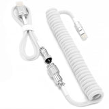 Nebulabs 5ft Keyboard Cable Gaming PC's Mechanical Aviator Classic Coiled Cable USB-C Cable, Customized Plug with Detachable Con
