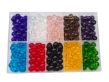 Glass Beads 6mm 500pcs 10 Colors Round Smooth Loose Beads for Bracelet Necklace Jewelry Making Craft DIY(6mm, 50631 Mixed Color 