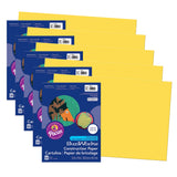Construction Paper, Yellow, 12 x 18, 50 Sheets Per Pack, 5 Packs