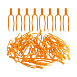 Enakshi 100Pcs Gardening Plant Vines Fixator Clips Supply Orange Outdoor Garden Tool
