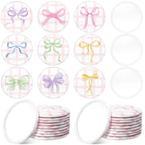Cinnvoice 36 Pcs Coquette Aesthetic Compact Mirror Bulk Bow Travel Makeup Pocket Purse Mini Mirror for Women Wedding Bridal Show