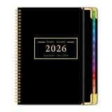 Planner -2026, Hardcover Weekly & Monthly Calendar Planner, January 2026 - December 2026, 8.5 x 11 , Daily Agenda Book with Col