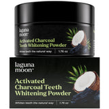 Lagunamoon Activated Charcoal Teeth Whitening Powder - 50g Natural Coconut Charcoal, Effective Teeth Stain Remover and Toothpast