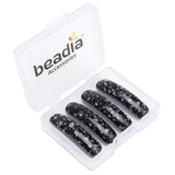 BEADIA Curved Snowflake Obsidian Stone Beads 36x10mm 4pcs for DIY Bracelet Jewelry Making