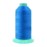 Mandala Crafts Size 346 210D T350 Bonded Nylon Thread - Sky Blue 415 YDs Tex 350 Heavy Duty Sewing Threads for Leather, Jeans, W