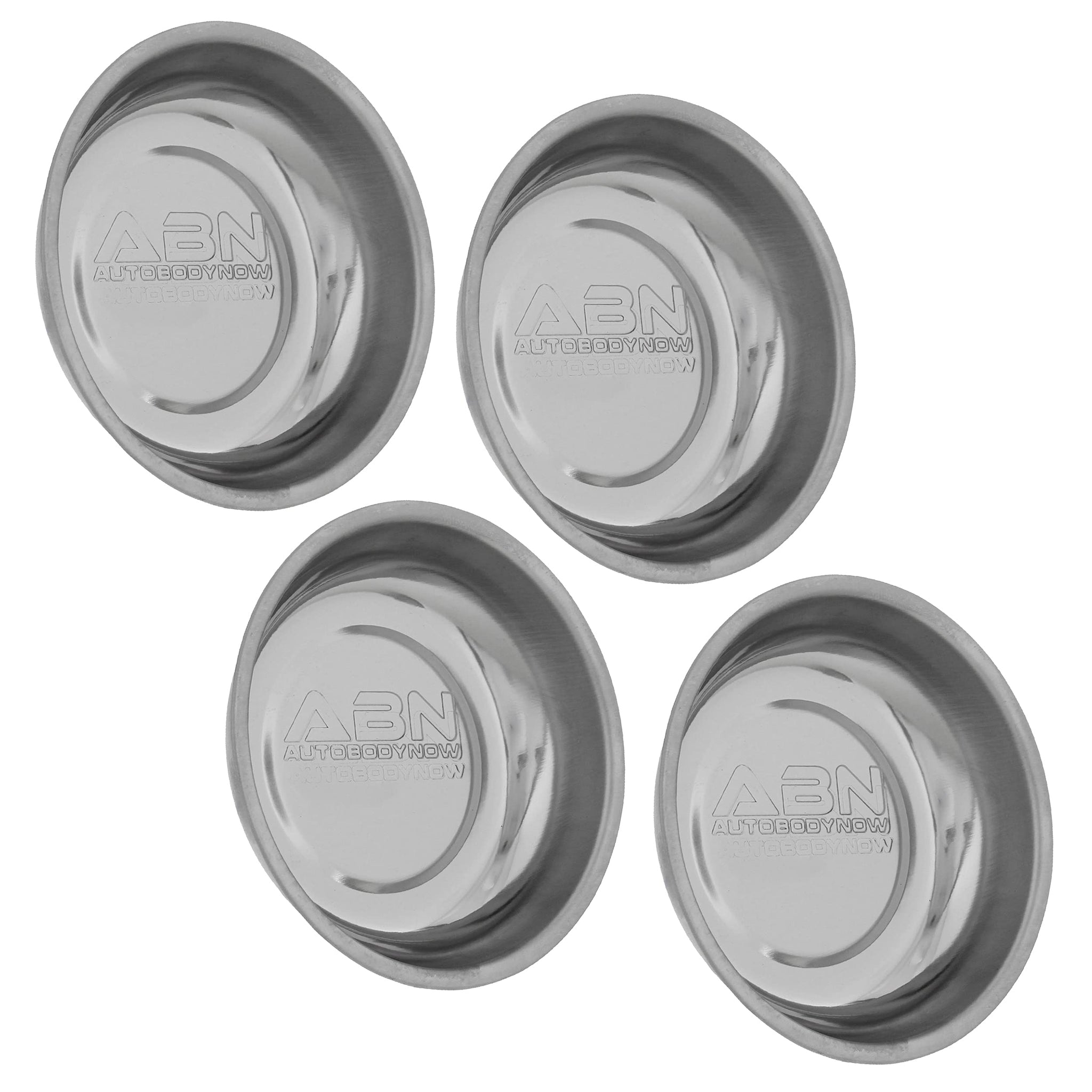 Abn Magnetic Tool Tray 4Pk - 3In Steel Magnetic Parts Bowl Screw And Bolt Mechanic Magnet Screw Dish For Tools And Parts