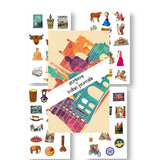 57 Pcs Indian Theme Stickers For Journal | Scrapbook Stickers For Journaling Diy Page Decoration