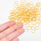 100pcs 10mm Mini Split Ring for Keychains, Double Loops Split Jump Rings Jewelry Making Metal Tiny Small Key Ring for Pet Collar