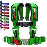 Green 4 point harness for bucket seat with quick latch release, 9 colors to choose from, racing harness 4 point race car UTV RZR