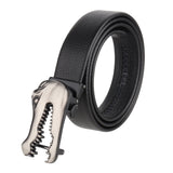 Zacharias MenS Artificial Leather 35 Mm Automatic Lock Belt (Pack Of 1) (S102_Black)