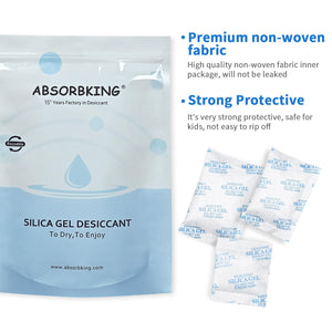 10/20/50 Gram(50 Packs) Moisture Absorbers, Premium Silica Gel Packs, Silica Packets for Storage, Silica Gel Desiccant Packets F