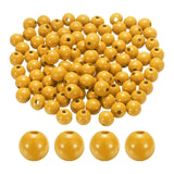 HARFINGTON 100pcs 16mm Orange Wood Beads 4.3mm Large Hole Round Wooden Loose Spacer Beads for Jewelry Making Necklace Bracelets 