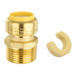 EFIELD Push fit 3/4 x 1 Male Adapter Brass Fitting, Push to Connect Pex Copper, CPVC, with a Disconnect Tool
