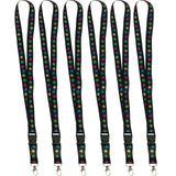 Chalkboard Brights Star Lanyard, Pack of 6