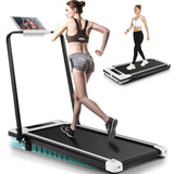 ANCHEER Treadmill with Handle Bar, 3.0 HP Foldable Walking pad with 12% Incline and Handles, 320 lbs Capacity-Portable Under Des