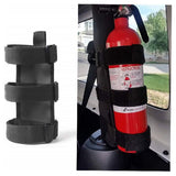 Adjustable Roll Bar Fire Extinguisher Mount Holder 3 lb for Jeep Wrangler Unlimited CJ YJ LJ TJ JK JKU JL JLU 4XE,(Black, Withou