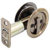 Round Pocket Door Lock, Privacy (Bed/Bath) Latch, 23/4 Backset, RCL, Polished Brass by Stone Harbor Hardware