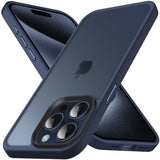 Anqrp Designed for iPhone 15 Pro Translucent Matte Case with Aluminium Alloy Buttons, [Support Wireless Charging] Soft Silicone 