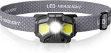 Rechargeable Headlamp with Red/Green/White 14 Modes, 1400 Lumens LED Head lamp Ultra-Bright Headlamp Rechargeable, Motion Sensor
