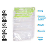 12 Space Saver Storage Bags for Clothes for Travel - Compression, no Vacuum Sacks - Luggage Accessories