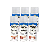 Watco Teak Oil Wood Finish Spray, 11.25 oz, Clear, 6 Pack