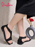 Shoetopia Women'S Snd-199 Flat Sandal-6 Kids Uk (Snd-199-Black)-Eu39,Black,6,B0D2TXJYKX