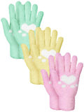 Patelai 3 Pairs Microfiber Plant Dusting Gloves Leaf Cleaning Gloves for Indoor Plants, Blinds, Furniture, House (Green,Pink,Gra
