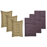 Shivam Pillow Pack Of 3 | Brown Cotton Air Pillow With Soft Cotton Cover | Travel Neck Support Pillow For Bus, Flight & Train Jo