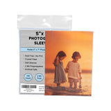 (100 Count) Display Zone 5x7 Photograph Sleeves - Crystal Clear Penny Sleeves for Pictures, Prints and Postcards - Soft Plastic 