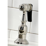 Kingston Brass Ks1276Axbs Heritage Bridge Kitchen Faucet, Polished Nickel,11.19 X 8.56 X 13.13