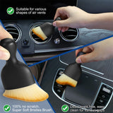Fitosy Car Interior Duster Detail Brush Cleaning Gel Kit, Soft Dash Vent Dusting Slime Putty Detailing Brushes Accessories Essen