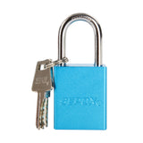 SEPOX Ultra-Durable & Anti-Rust Outdoor Blue Aluminum Padlock - 38mm 1-1/2 with Long Shackle & 3 Big Different Keys Ideal for Ga