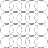 20Pcs Macrame Hoops Ring, BetterJonny 5 Inch Metal Craft Rings Hoops Silver Dream Catcher Rings Wreath Hoop Rings for Home Decor