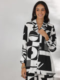 Libas Womens Printed Viscose Co-Ord Set For Women White S 49289