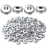 BronaGrand 200pcs Antique Silver Zinc Alloy Round Loose Beads Flat Disc Spacers for DIY Jewelry Bracelet Crafts