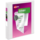 Avery Durable View 3 Ring Binder for Home, School Supplies, Office, or Organization Needs, 1 Slant Ring, 1 Pack White Binder (17