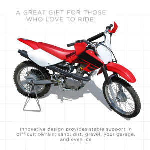 OxGord Dirt Bike Kickstand Triangle Lift - Dirtbike Accessories Parts Best for Mini Motorcycle Kick Stand - Motocross Moto Bikes
