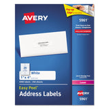 Avery 5161 Easy Peel Address Labels, Laser Print, 1Inch x 4Inch , White, 2000/Box
