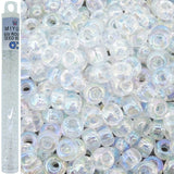 Miyuki Round Seed Bead Size 6/0 20gtube Crystal Ab (Rainbow)