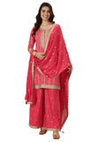 Libas Women'S Silk Blend Kurta Sets (99264_Red_S)