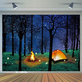 CYLYH 7X5FT Forest Scene Camping Camp Decorations Backdrop Supplies Camping Photography Background Party Decoration for Camping 