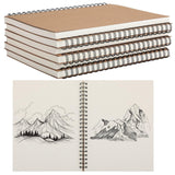 PerKoop 6 Pcs 8.5x11 Spiral Sketch Books Sketch Pads, White