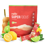 Nello SuperFocus Mojito - Nootropic Focus Drink Mix, 20 On-The-Go Packets, Alpha GPC, Lions Mane, Rhodiola, Sugar-Free