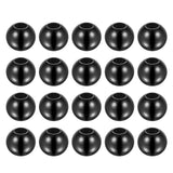 HARFINGTON 20pcs Beads 8mm Stainless Steel 3mm Hole Dia Bead for DIY Crafts, Black