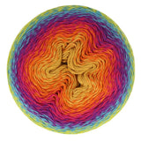 Scheepjes Whirl Gradient Yarn Cake, 1000 m (Approx. 1094 yd), Color 792 Rainbow Popsicle, Cotton/Acrylic Blend
