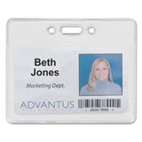 Advantus Proximity Card Horizontal Badge Holders, 2 3/8H X 3 3/8W, Clear, Pack Of 50