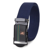 Sunshopping MenS Nylon Woven Fabric Belt,Hole Free Nylon Navy Blue Belt