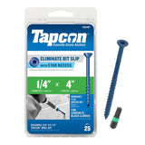Tapcon 28397 1/4x4 Blue Star Drive Bugle Head Concrete Anchors 25/Box